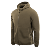 M-Tac Lite Microfleece Hættetrøje i grøn, letvægtig og elastisk mikrofleece med hætte, perfekt til hverdag og udendørsaktiviteter.