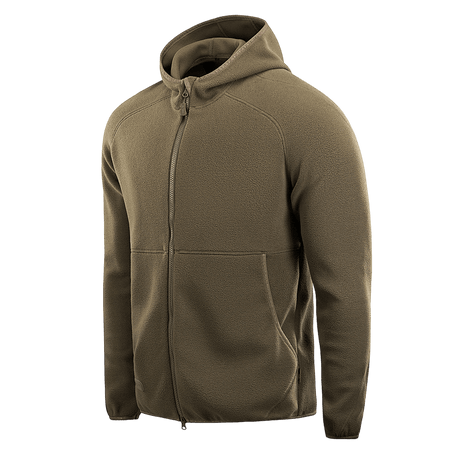 M-Tac Lite Microfleece Hættetrøje i grøn, letvægtig og elastisk mikrofleece med hætte, perfekt til hverdag og udendørsaktiviteter.