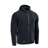 M-Tac Lite Microfleece Hættetrøje i sort, let og åndbar mikrofleece med elastiske afslutninger, velegnet til hverdag og friluftsliv.