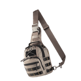 M-Tac Urban Line City Patrol Fastex Taske i beige, praktisk hybrid taske-rygsæk i slidstærkt 600D polyester med PVC-coating.