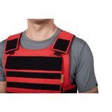 Anorak Niobium® Instructor I Stik & Skudsikker Vest med rød farve og stærk beskyttelse, designet til at yde sikkerhed mod trusler.