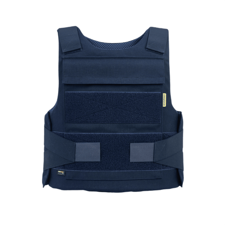 Anorak Duty I Cover i blåt CORDURA®, ideelt for politibetjente med ergonomisk design og temperaturregulering.