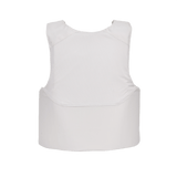 Anorak Niobium® Concealable I Stik & Skudsikker Vest i hvid, kropspanserdesign til diskret beskyttelse mod skydevåben og knive.