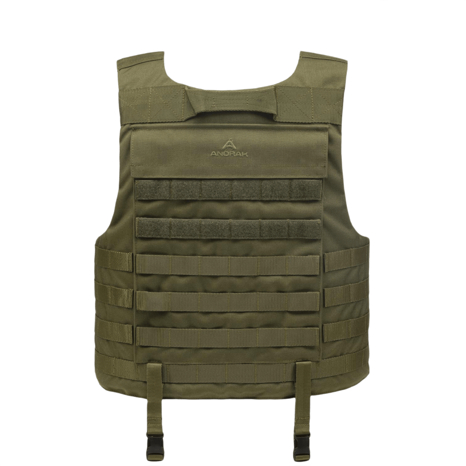 Anorak Niobium® Tactical I Stik & Skudsikker Vest i olivengrøn farve, designet til beskyttelse mod skydevåben og knive.