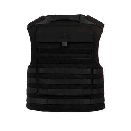 Anorak Rhodium® Tactical II – fr.bk. Stik & Skudsikker Vest, niveau IIIA beskyttelse, sort vest bagfra, kropsharnisk.