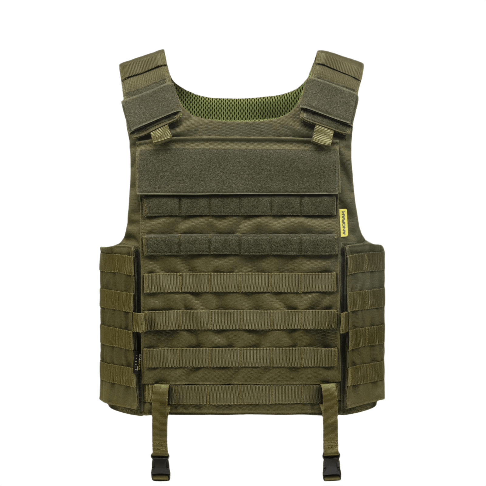 Anorak Titanium® Tactical III Stik og Skudsikker Vest med level IIIA beskyttelse og hybrid soft armor-panel i grøn farve