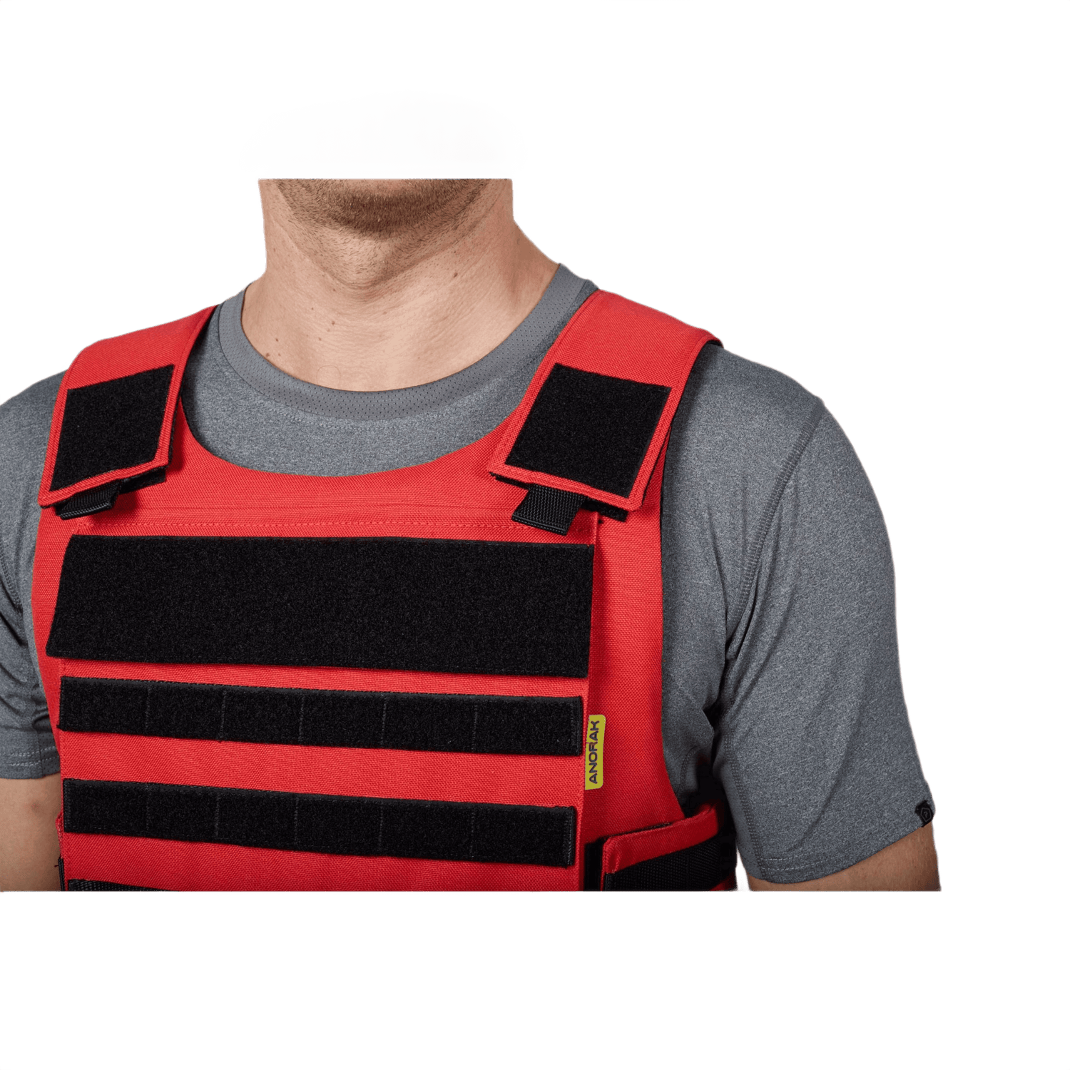 Anorak Chromium® Instructor I Skudsikker Vest i rød farve, designet til maksimal beskyttelse med CORDURA® og Coolmax® foring.