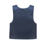 Anorak Niobium® Concealable IV Stik & Skudsikker Vest set bagfra i blåt rip-stop stof, tilbyder diskret multi-trussel beskyttelse.