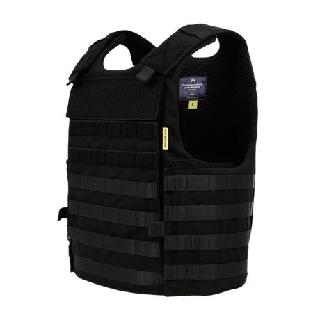 Anorak Rhodium® Tactical I Stik & Skudsikker Vest i sort, niveau IIIA-beskyttelse, robust design, NIJ 0101.06-godkendt.