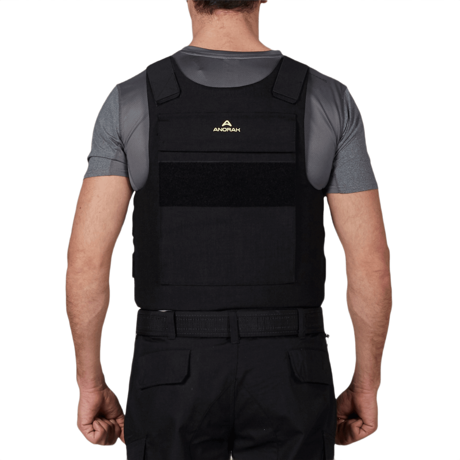 Anorak Rhodium® Duty II Stik & Skudsikker Vest, let og holdbar IIIA-beskyttelse mod knive og skarpe våben, vises bagpå.