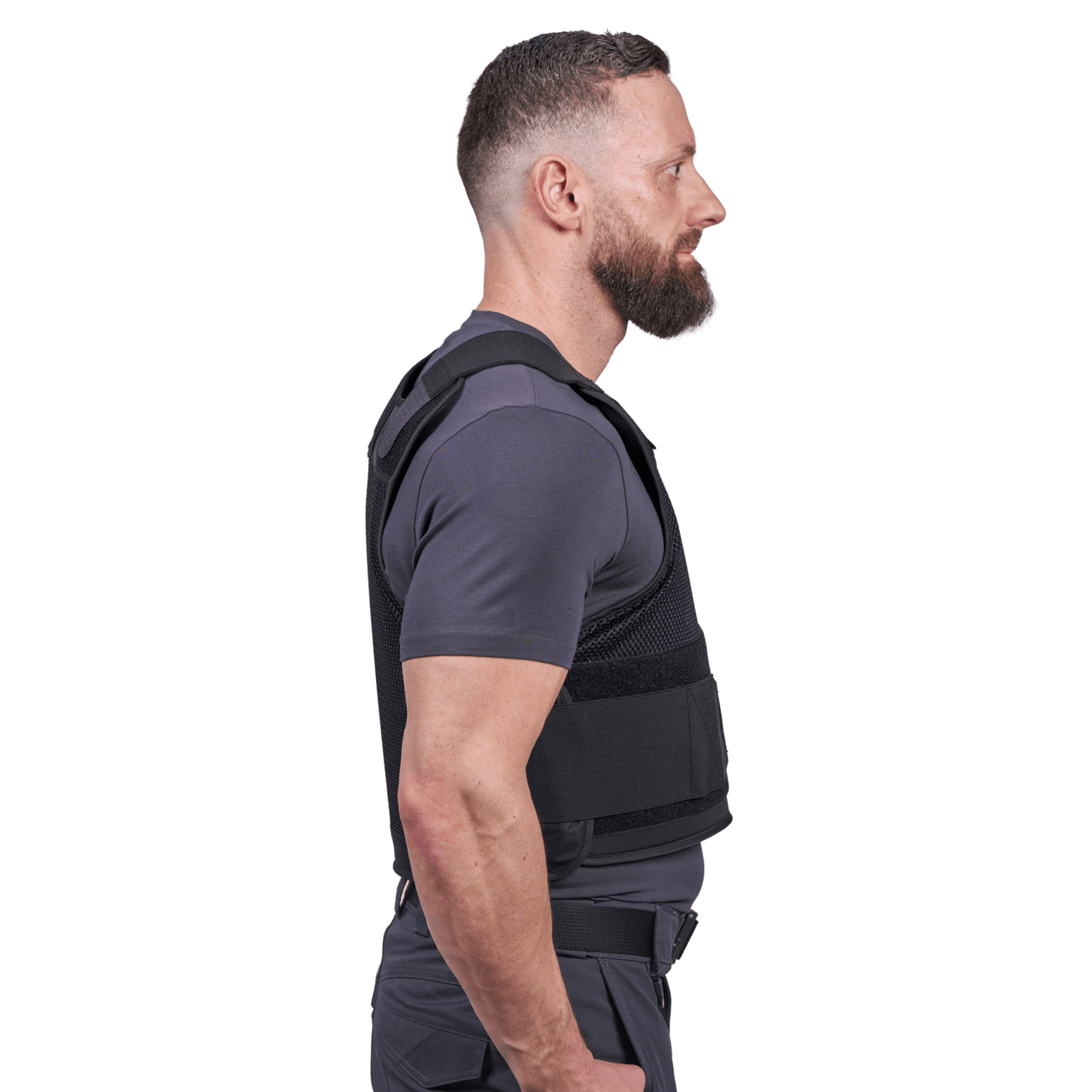 EA RX2 løst cover Sort i galleri position 1 med holdbart sort materiale til udskiftning på NIJ-certificeret kropsbeskyttelsesvest.