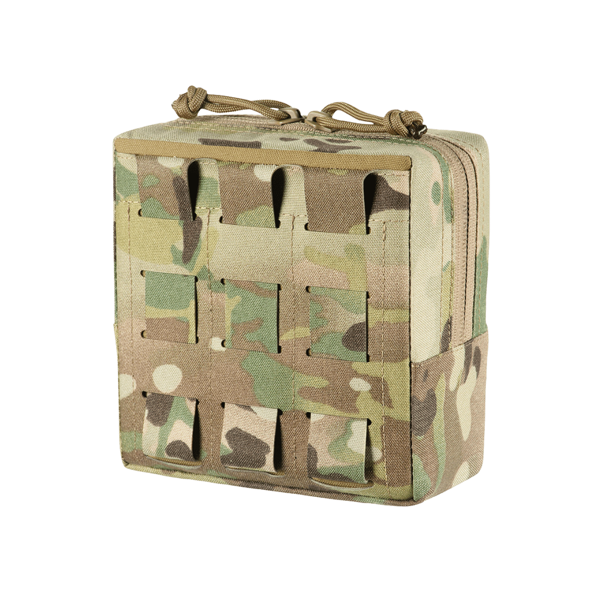 M-Tac Utility Taske Elite Small i Cordura 500D med MOLLE-system, perfekt til EDC-kit og våbentilbehør i camouflagemønster.