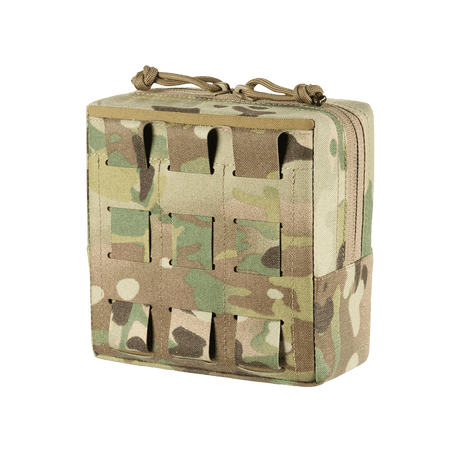 M-Tac Utility Taske Elite Small i Cordura 500D med MOLLE-system, perfekt til EDC-kit og våbentilbehør i camouflagemønster.