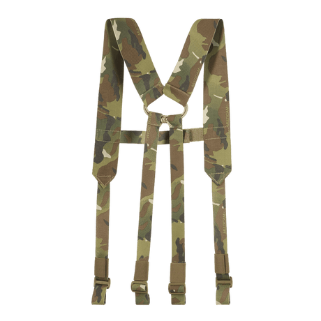 M-Tac Skulderstropper til taktisk bælte Elite i camouflage, designet for optimal komfort og belastningsfordeling på skuldrene.