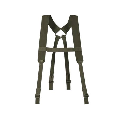 M-Tac Skulderstropper til taktisk bælte Elite i grønt MIL-SPEC webbing til justerbar komfort og støtte, set fra fronten.