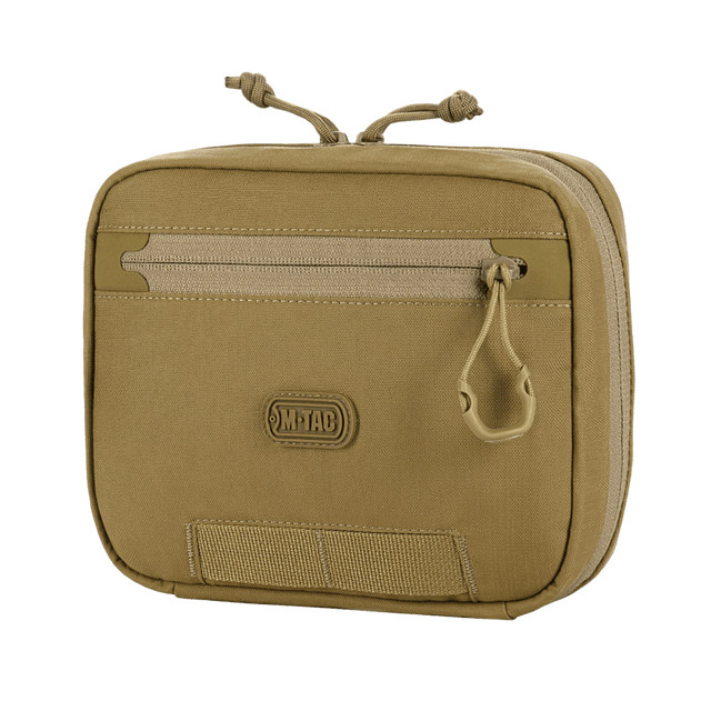M-Tac organizer pouch Elite, universel taktisk holder med M.O.L.L.E.-system, perfekt til førstehjælpsudstyr og EDC-sæt, i beige design.