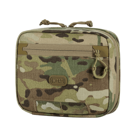 M-Tac organizer pouch Elite i camouflagemønster, universal taktisk holder til førstehjælp og EDC-udstyr med M.O.L.L.E-system.