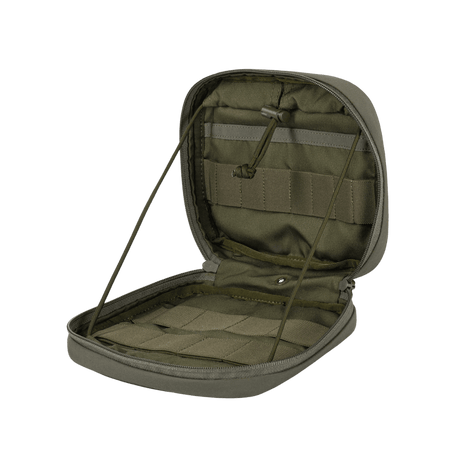 M-Tac organizer pouch Elite med åben 90-graders design, ideel til taktisk opbevaring og fastgørelse via M.O.L.L.E.-systemet.