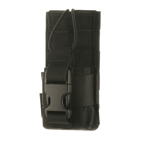 M-Tac Radio Pouch Motorola 4400/4800 med MOLLE-kompatibilitet, sort designet radiotaske med let adgang til radio kontroller.