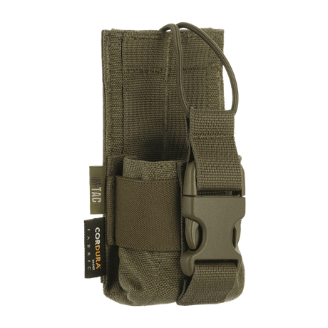 M-Tac Radio Pouch Motorola 4400/4800 kompatibel med MOLLE-system, nem adgang til kontrolknapper, holdbar taske i grøn farve.