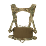 M-Tac Chest Rig Elite med alsidig MOLLE Laser Cut panel og H-type sele. Perfekt til EDC eller taktisk brug. Dimensioner: 28 x 30 x 5 cm.