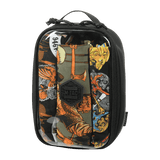 M-Tac Utility Organizer Transparent Elite Small Gen. II med farverigt mønster og gennemsigtigt frontpanel til gearopbevaring.