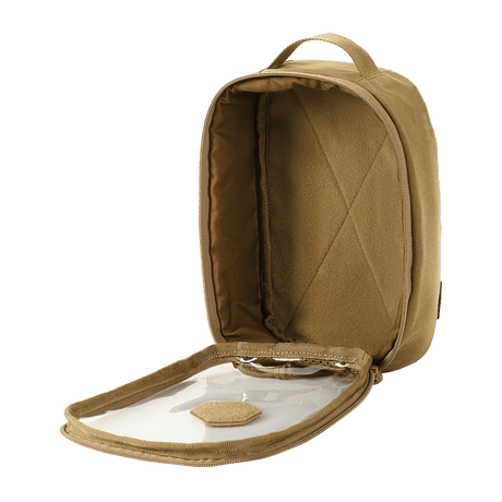 M-Tac Utility Organizer Transparent Elite Small Gen. II åben med gennemsigtigt forpanel og holdbar Cordura 500D konstruktion