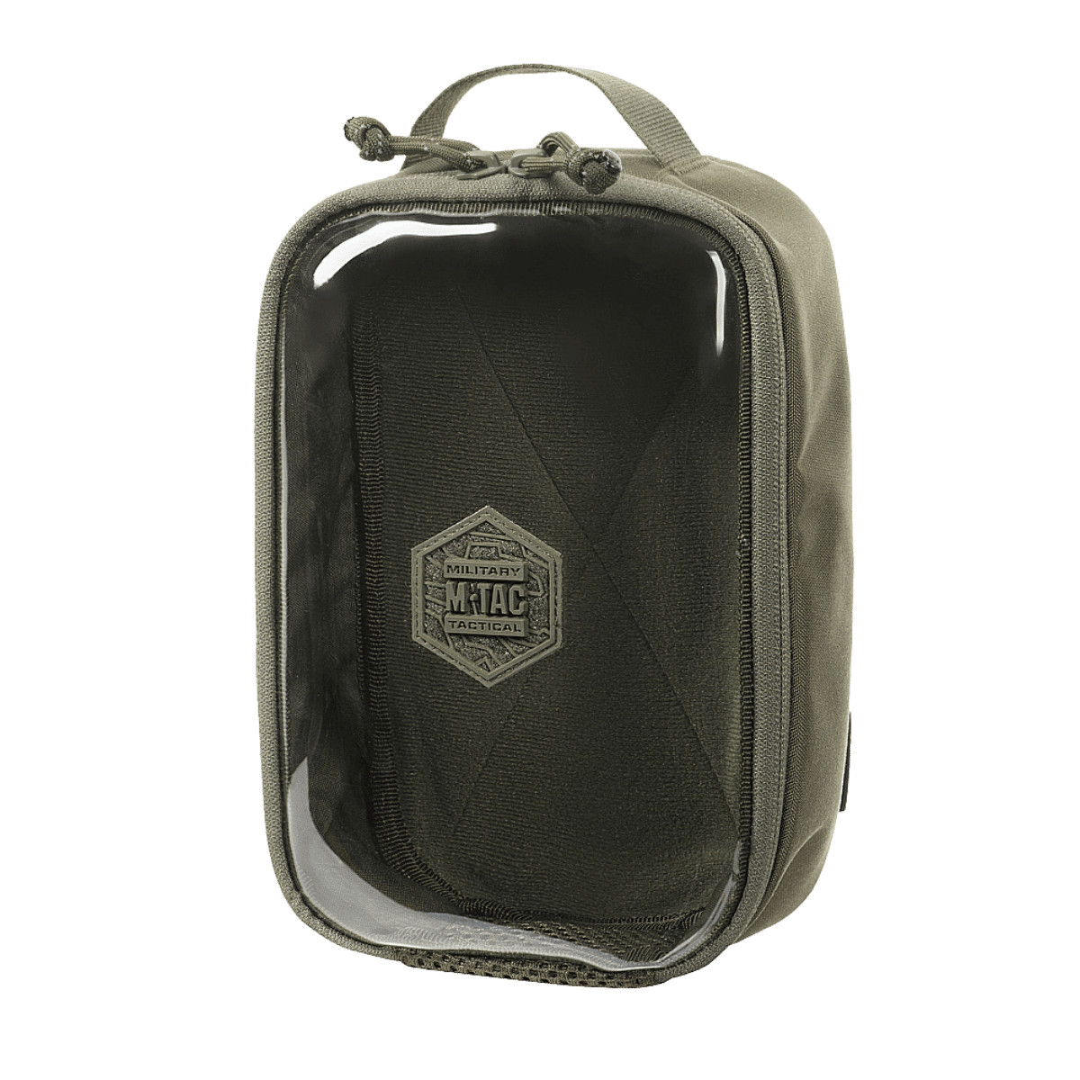 M-Tac Utility Organizer Transparent Elite Small Gen. II i slidstærkt Cordura 500D med gennemsigtigt PVC-frontpanel til opbevaring.