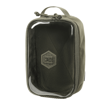 M-Tac Utility Organizer Transparent Elite Small Gen. II i slidstærkt Cordura 500D med gennemsigtigt PVC-frontpanel til opbevaring.