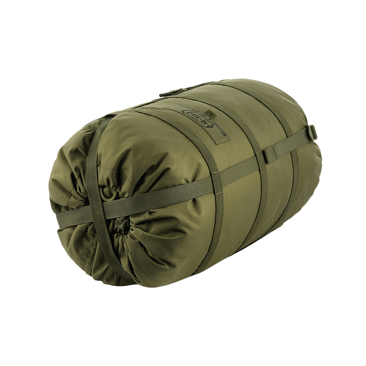 M-Tac Kompressionspose i slidstærkt nylon med integrerede kompressionsstropper, vandafvisende til opbevaring og beskyttelse mod fugt og snavs.