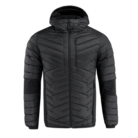 M-Tac Space Armor Jakke Gen.II i sort, letvægts og varm, med G-Loft isolering og funktionelle designelementer som hætte og supplex-elastik.