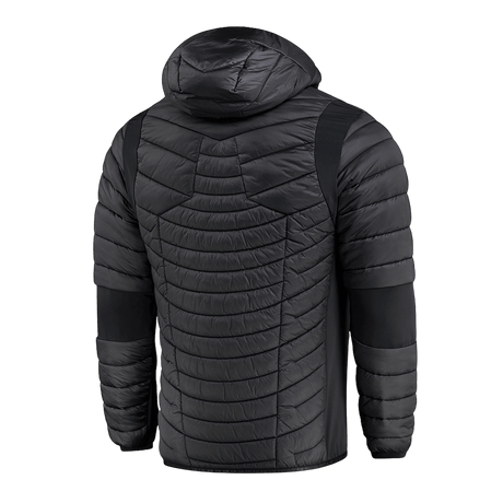 M-Tac Space Armor Jakke Gen.II set bagfra, let og varm jakke med høj beskyttelse og G-Loft isolering, sort farve.