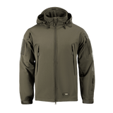 M-Tac Soft Shell Jakke med polyuretan-membran og fleece-lag, lav vægt og vindbeskyttelse, olivengrøn farve
