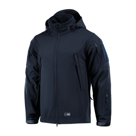 M-Tac Soft Shell Jakke med polyuretan-membran og fleece-lag, beskytter mod vind og vejr, letvægtsdesign i sort farve