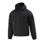 Sort M-Tac Alpha Gen.III Pro Vinterjakke i vandafvisende nylon med G-Loft isolering, ideel til ekstreme forhold, komfort ned til -20°C.