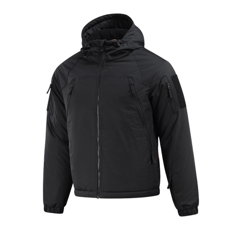 Sort M-Tac Alpha Gen.III Pro Vinterjakke i vandafvisende nylon med G-Loft isolering, ideel til ekstreme forhold, komfort ned til -20°C.