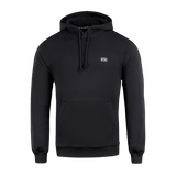 M-Tac Hættetrøje Cotton Raglan i sort med raglanærmer og hætte, lavet af 100% bomuld for komfort og bevægelsesfrihed.