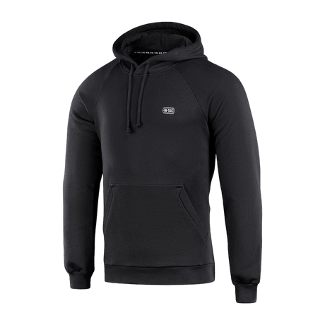 M-Tac Hættetrøje Cotton Raglan i sort med raglanærmer og lomme, fremstillet i 100% bomuld for komfort og bevægelsesfrihed.