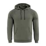 M-Tac Hættetrøje Cotton Raglan i olivengrøn med raglanærmer og hætte, designet til komfort og stil.