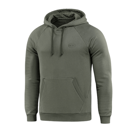 M-Tac Hættetrøje Cotton Raglan i grønt, 100% bomuld, med raglanærmer og løs pasform for komfort og bevægelsesfrihed.