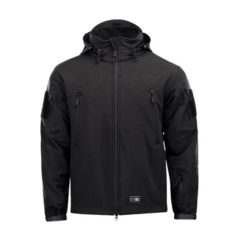 M-Tac Soft Shell Jakke med Liner i sort med aftagelig foer, ideel til dårligt vejr. Letvægtsjakke med fleecefor, der kan bæres separat.