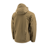 M-Tac Soft Shell Jakke med Liner set bagfra, beige jakke med aftagelig fleecefoer velegnet til dårligt vejr. Lav vægt og holdbar.