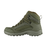 M-Tac Taktiske Sæsonstøvler i olivengrøn med Cordura®-stof til outdoor og terrænbrug.