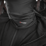 M-Tac Polartec Vent Tube Scarf i sort, der dækker hals og ansigt for beskyttelse mod vind og kulde, lavet af Polartec® Power Dry® materiale.