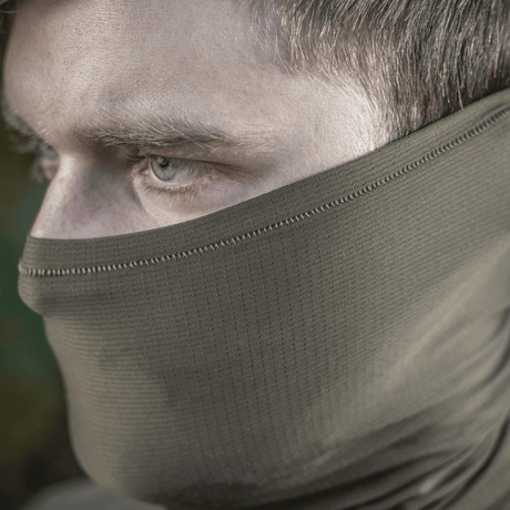 M-Tac Polartec Vent Tube Scarf bruges som ansigtsmaske med fugtafledning og vindbeskyttelse.