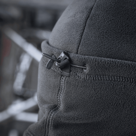 M-Tac Anatomisk Tube Scarf med Snor Polartec i gråt fleece med detalje af snortræk