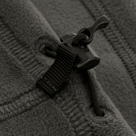 Nærbillede af M-Tac Anatomisk Tube Scarf med Snor Polartec, viser detaljer i fleece-materiale og snorlukning.