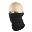M-Tac Tube Scarf Polartec Power Grid i sort på mannequin, varm halsrør med vind og kuldebeskyttelse, alsidig brug som maske eller pandebånd.