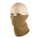 M-Tac Tube Scarf Polartec Power Grid i brun, slidt som ansigtsmaske, beskytter mod vind og kulde, anvendelig som halstørklæde eller pandebånd.