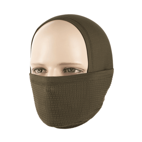 M-Tac Tube Scarf Polartec Power Grid holdbart halsrør i brun, vinterudstyr til at beskytte ansigt og hals mod kulde og vind.